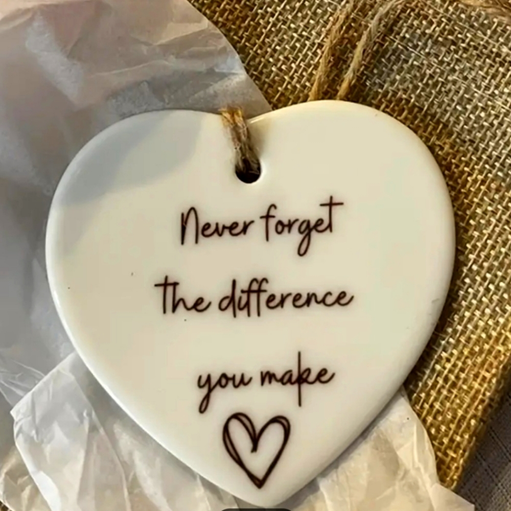 Gift ornament BNWT never forget the difference you make. Teacher postman friend